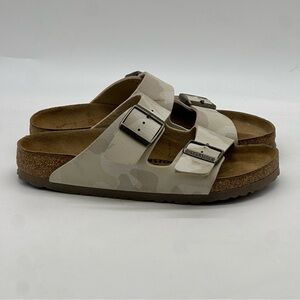 Birkenstock Arizona Birkis-Flor Leather Sandals. Size 7
